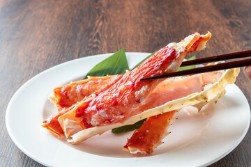 北海道の美味しいタラバガニ