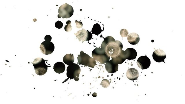 Virus spreading.
Illustration of virus particles being spread by splattering drops.