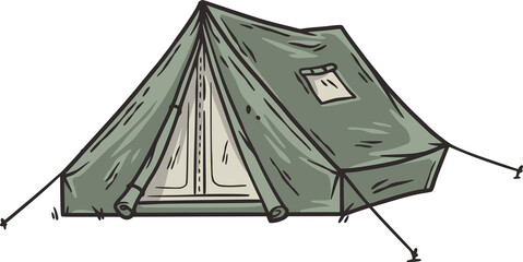Tent for outside camping adventure. Camping tent for forest nature explore © Casoalfonso