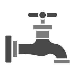 Faucet Greyscale Glyph Icon