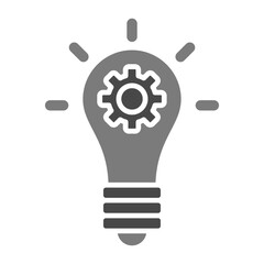 Idea Greyscale Glyph Icon