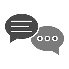 Chat Greyscale Glyph Icon