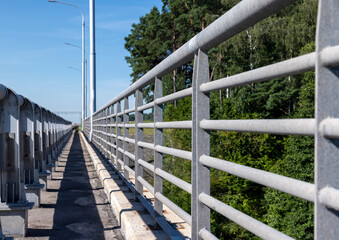 metal structure of the old bridge to ensure safety