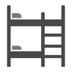 Bunk Bed Greyscale Glyph Icon