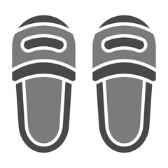 Slippers Greyscale Glyph Icon