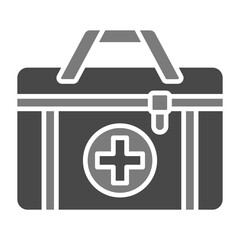 First Aid Kit Greyscale Glyph Icon