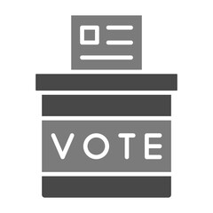 Voting Box Greyscale Glyph Icon