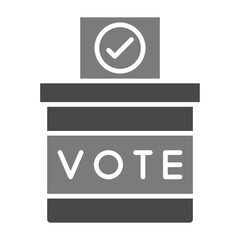 Tick Box Greyscale Glyph Icon