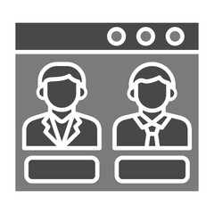 Online Voting Greyscale Glyph Icon