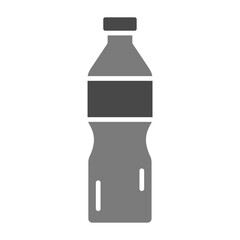 Water Bottle Greyscale Glyph Icon