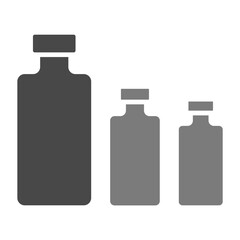 Vials Greyscale Glyph Icon