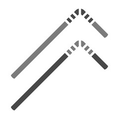 Plastic Straw Greyscale Glyph Icon