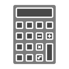 Calculator Greyscale Glyph Icon