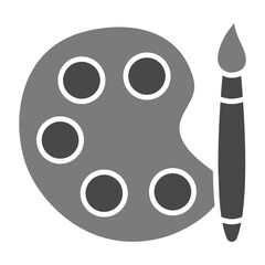 Color Palette Greyscale Glyph Icon