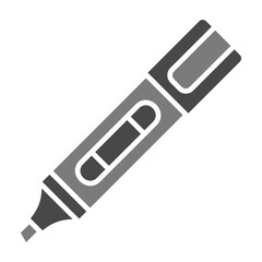 Highlighter Greyscale Glyph Icon