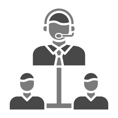 Supervisor Greyscale Glyph Icon