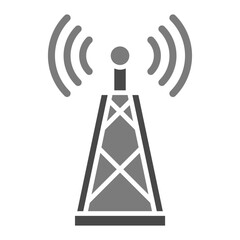 Radio Antenna Greyscale Glyph Icon