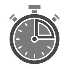 Stopwatch Greyscale Glyph Icon