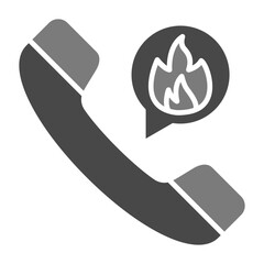 Hotline Greyscale Glyph Icon
