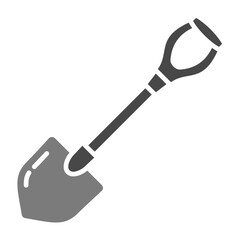 Shovel Greyscale Glyph Icon