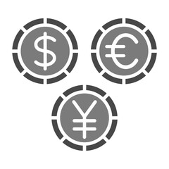 Currencies Greyscale Glyph Icon