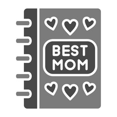 Photo Album Greyscale Glyph Icon