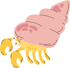 hermit crab sea animal cartoon art