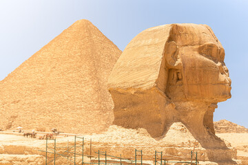 Cheops Pyramid and Great Sphinx of Giza