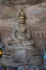Buddha Relics and statue at Wat Phra That Bung Puan, Nong Khai province, Esan regions of Thailand