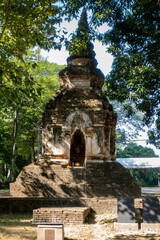 Buddha Relics and statue at Wat Phra That Bung Puan, Nong Khai province, Esan regions of Thailand