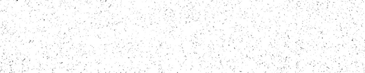 Black Grainy Texture Isolated On White. Panoramic Background. Dust Overlay. Dark Noise Granules. Wide Horizontal Long Banner For Site. Vector Illustration, EPS 10.