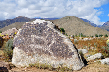 Cholpon Ata petroglyphs, Issyk Kul, Kyrgyzstan