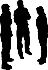 silhouette design various people's activities