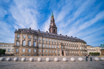 Christiansborg castle in Copenhagen where the Danish Parliament now resides