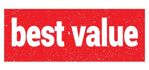 best value text written on red stamp sign.