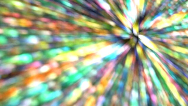 Abstract star burst simulation million  blur glow rainbow light in massive gravity giantic black hole
