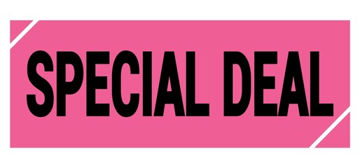 SPECIAL DEAL text on pink-black grungy stamp sign.