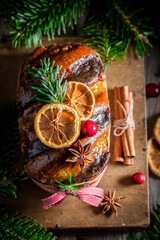 Sweet and tasty orange gingerbread for Christmas baked