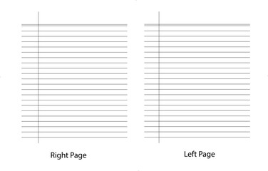 Narrow line notebook pages, Paper grid background vector eps10.