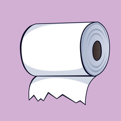 White toilet paper