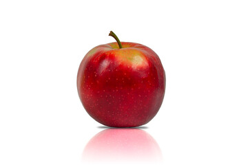 Ripe red apple isolated on white background.