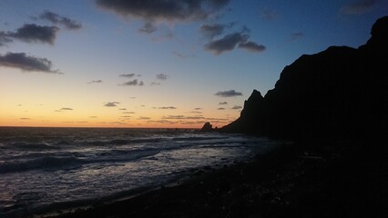 Fototapeta premium Rebun Island in Japan at sunset 