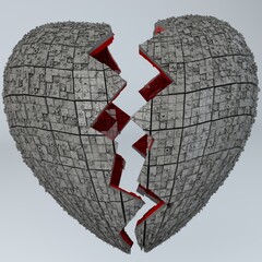 Stone Broken Heart Jewelry Style Design - 532944232