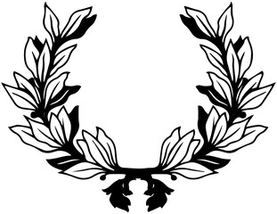 Leaf crown design PNG image.