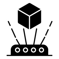 Trendy vector design of hologram, solid editable icon
