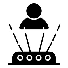 Trendy vector design of hologram, solid editable icon