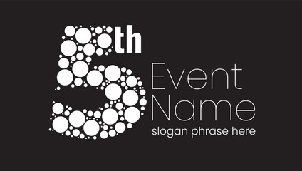 annual event or summit title starting with a number of order made with random circles - 5th