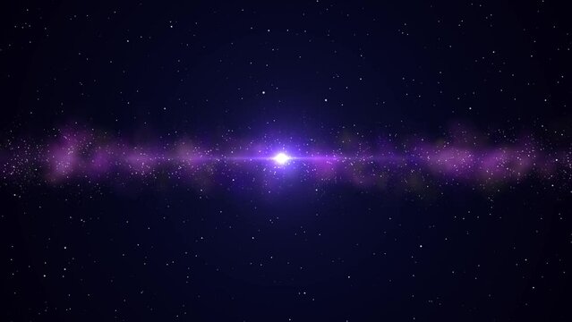 moving space or galaxy background. bing bang concept over dark space background. flare light or glowing light in center of universe