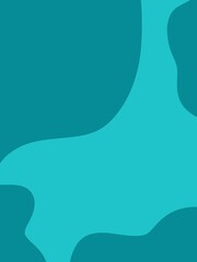simple soft blue turquoise monochrome backgrounds and textures with colorful abstract art creations, minimalist portrait poster design with aesthetic abstract organic shapes