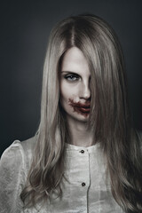 Portrait of vintage vampire